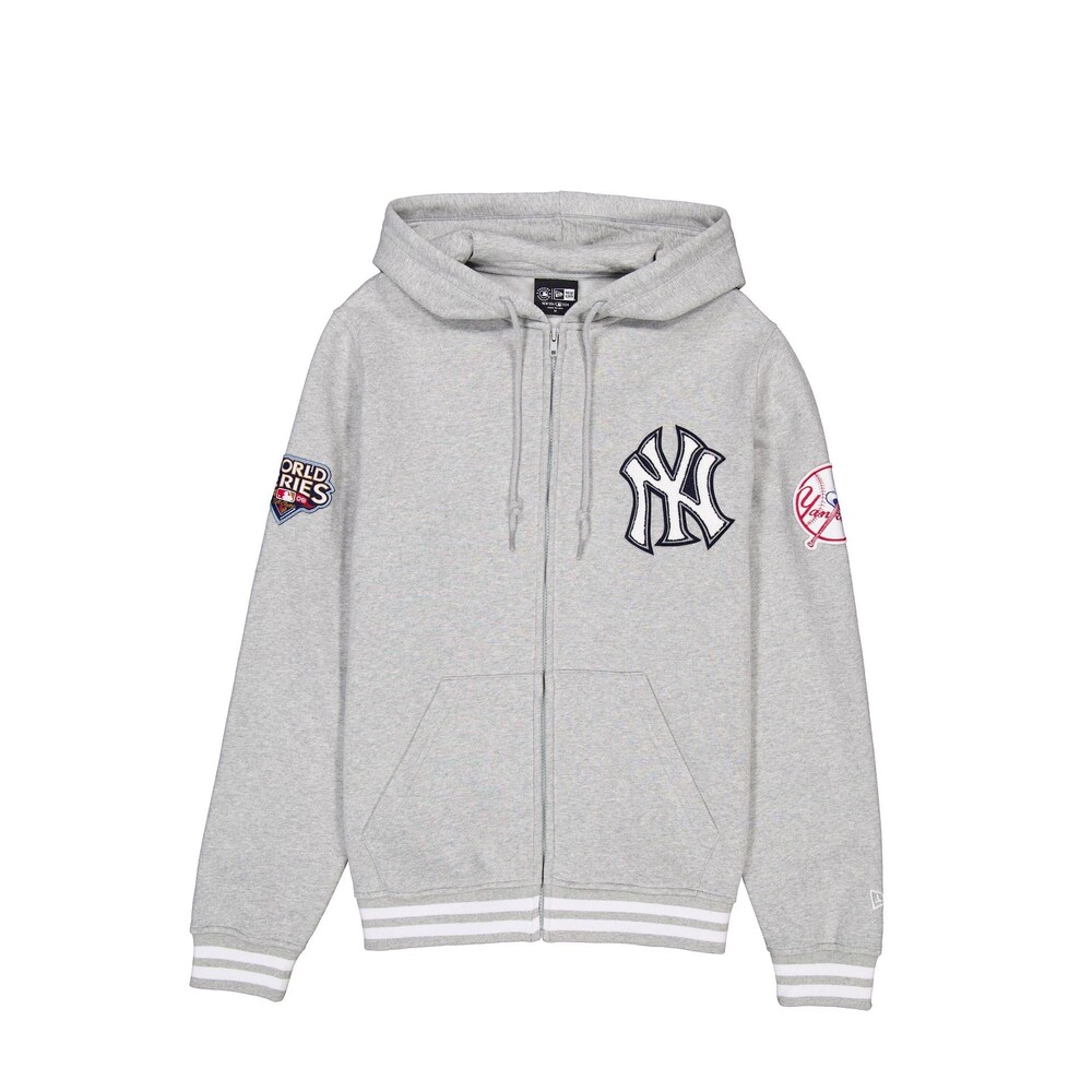 New Era New York Yankees Gray Logo Select Full-Zip Hoodie - Size L